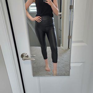 Black leather leggings